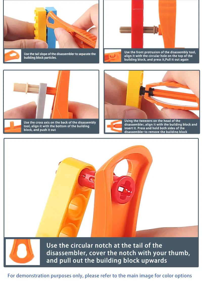 9-teiliges Baustein-Spielzeug-Trennwerkzeug-Set, Zubehör, Extraktionszange, Spielzeugwerkzeuge für Bausteine, Entfernung von Bausteinen – Detail 10