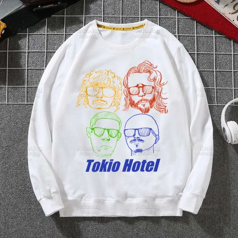 Tokio Hotel Group Music Y2K Rock Men's Hoodies Spring Autumn Male Casual Hoodies Sweatshirts Men's Hoodies Sweatshirt Tops