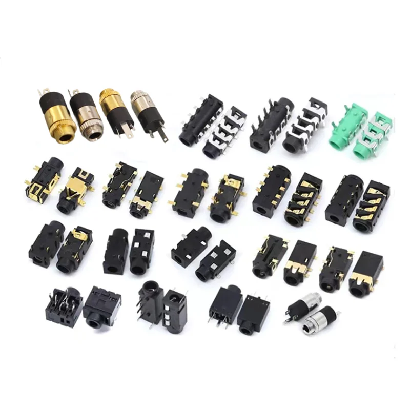 50pcs 3.5MM Audio Jack Female Connector Through Holes PCB DIP SMD Headphone Jack Socket PJ-342/301M/313E/320D/327A/391/392/393