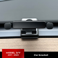 For Tesla Model Y Car Cell Phone Holder Noiseless Gravity Support Mount Bracket Vent Clip Air Outlet Snap-in Stand Soft Base