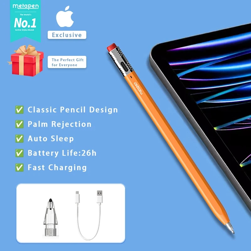 

Стилус Metapen Air8 Pro X для iPad, цифровой магнитный карандаш с функцией предотвращения случайных касаний ладонью для планшетов iPad/iPad mini/Pro