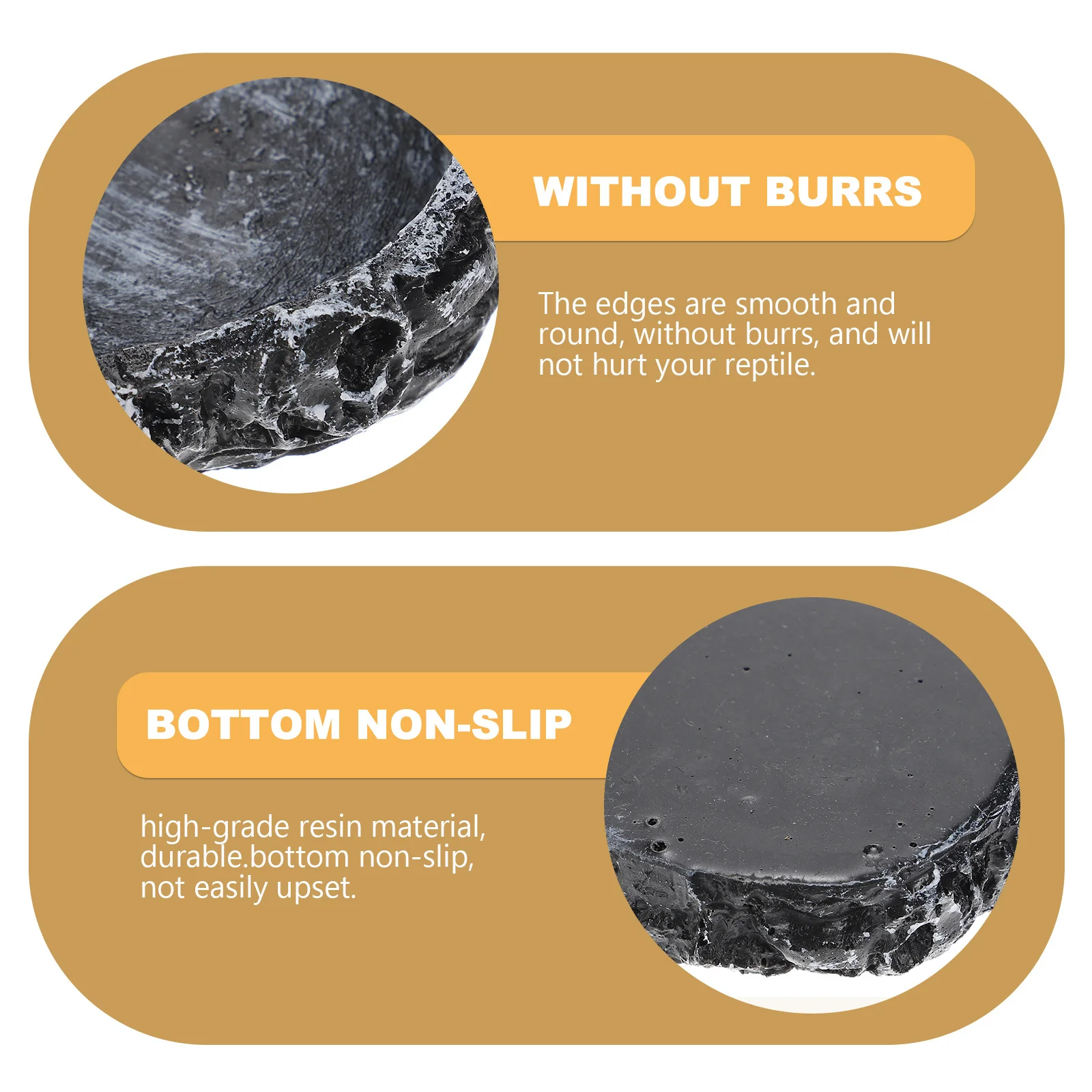 

Reptile Food Bowl Smooth Edge Tortoise Feeder Water Dish Crawling Pet Feeding Container Lizard Snake Basin Accessory