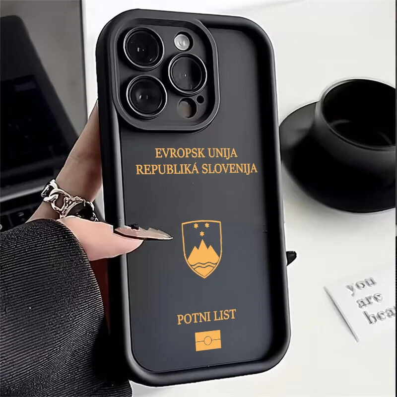 Slovenia Passport Phone Case for iPhone 16 15 14 13 12 11 Pro Max Mini XR XS X 7 8 6 6s Plus Soft TPU Back Cover