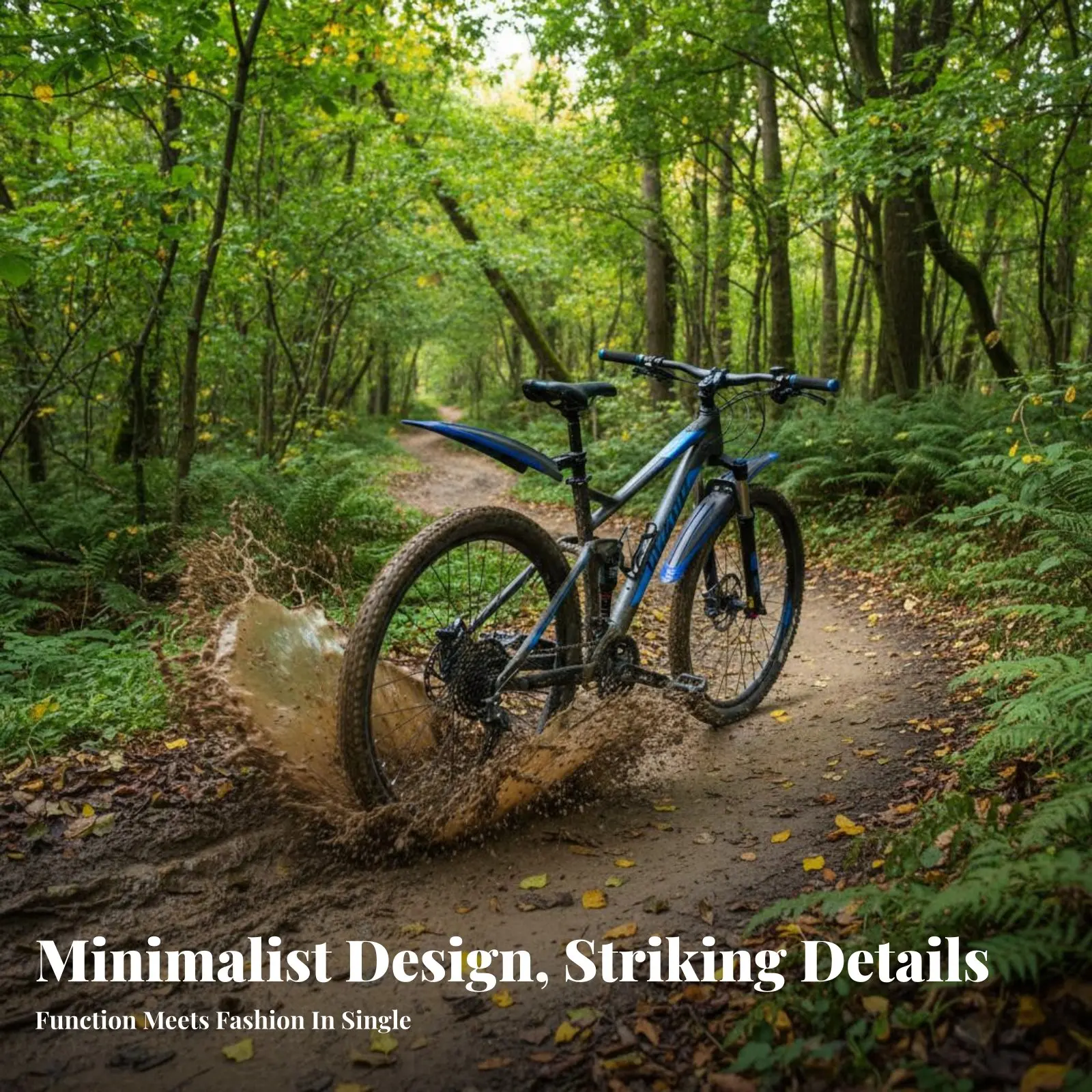 

Mountain Bike Mudguard Set Easy Installation Mountain Bike Mud Flaps Front and Rear Cycle Fenders Lightweight for Children