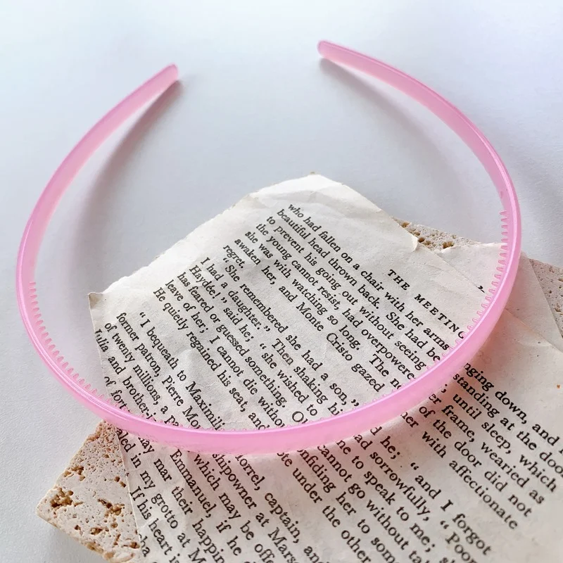 Korean Hair Band Women Colorful Candy Colors Plastic Bezel Girls Hair Hoop Thin Edge Headband Hair Accessories 2021 New Hairband