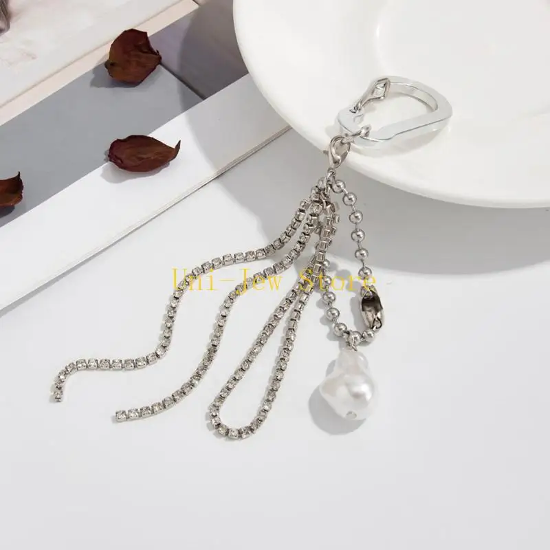 40 جيجا بايت الباروك مستوحى من اللؤلؤ فو مفتاح حلقة سبيكة مقطع ملحق متعدد الأغراض للاستخدام اليومي #4