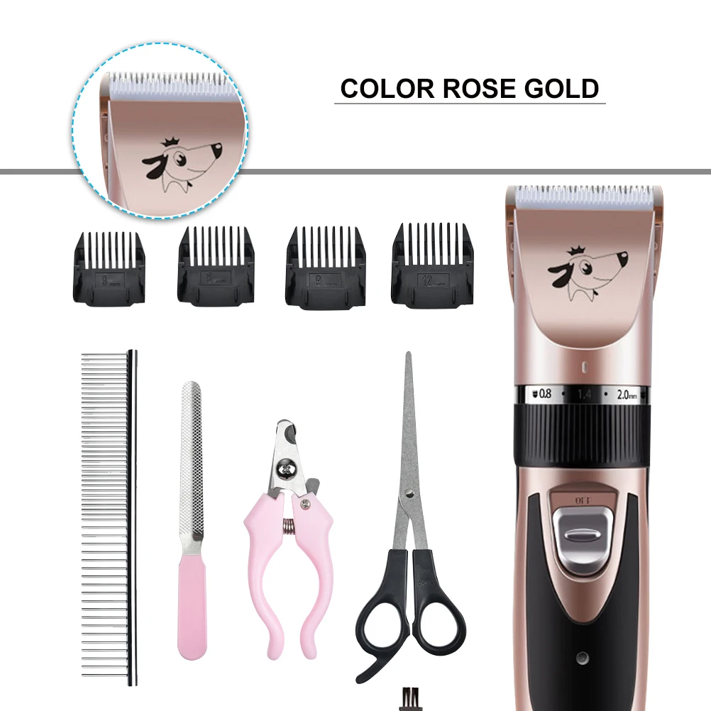 

USB Pet Clippers Dog Hair Trimmer Professional Ceramic Blade Quiet Anti Slip Design Water Washable USB Charging Portable Pet