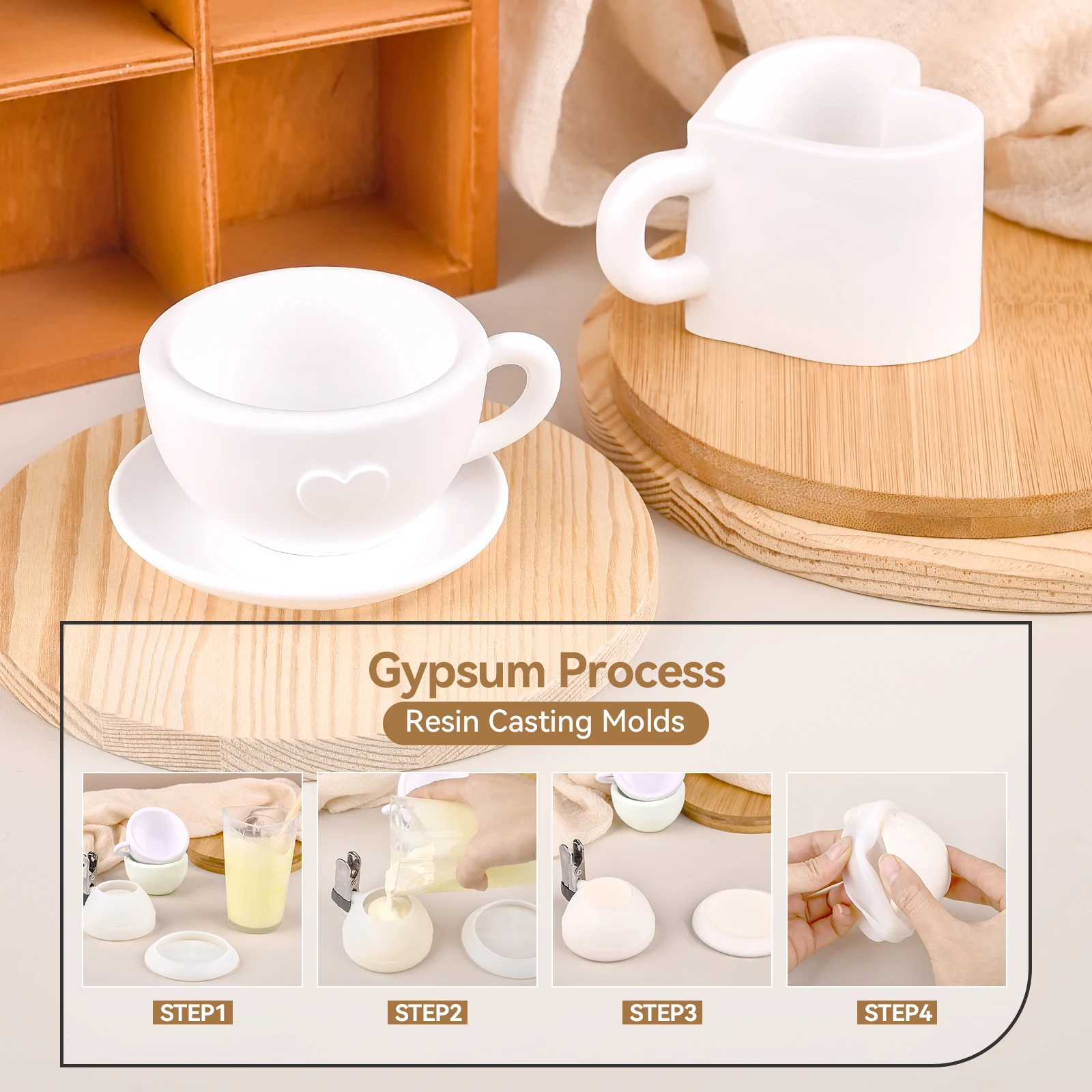3D Tea Cup Love Silicone Mold - đánh giá và giá Coffee Tea Love