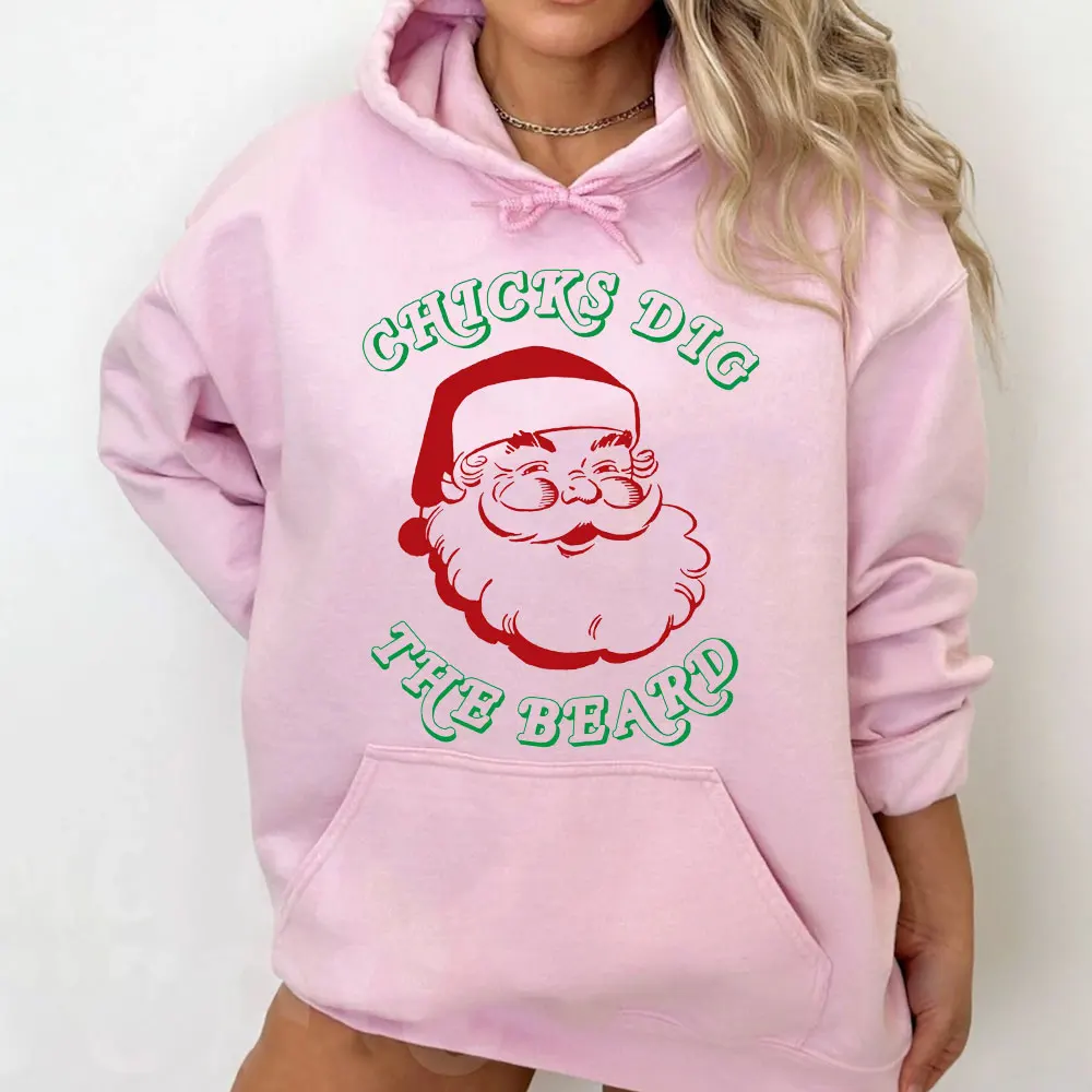 Autumn Chicks Dig The Beard Christmas Christma Hoodie Men Pattern Autumn Ropa Hombre New in Hoodies & Sweatshirts Funny Pullover