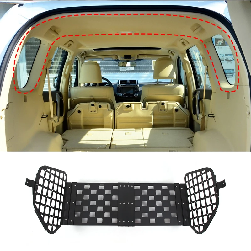 For Lexus GX 2010-2023 Aluminum alloy Black Car Trunk Cargo Luggage Multi-function Shelf Storage Tray Rack Accessories