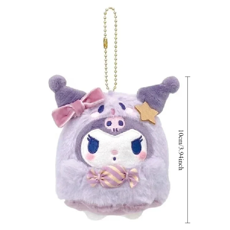 Porte-clés en peluche série Hello Kitty, poupées douces, joli sac de dessin animé pour fille, pendentif, sac à dos, jouets périphériques Anime, cadeaux