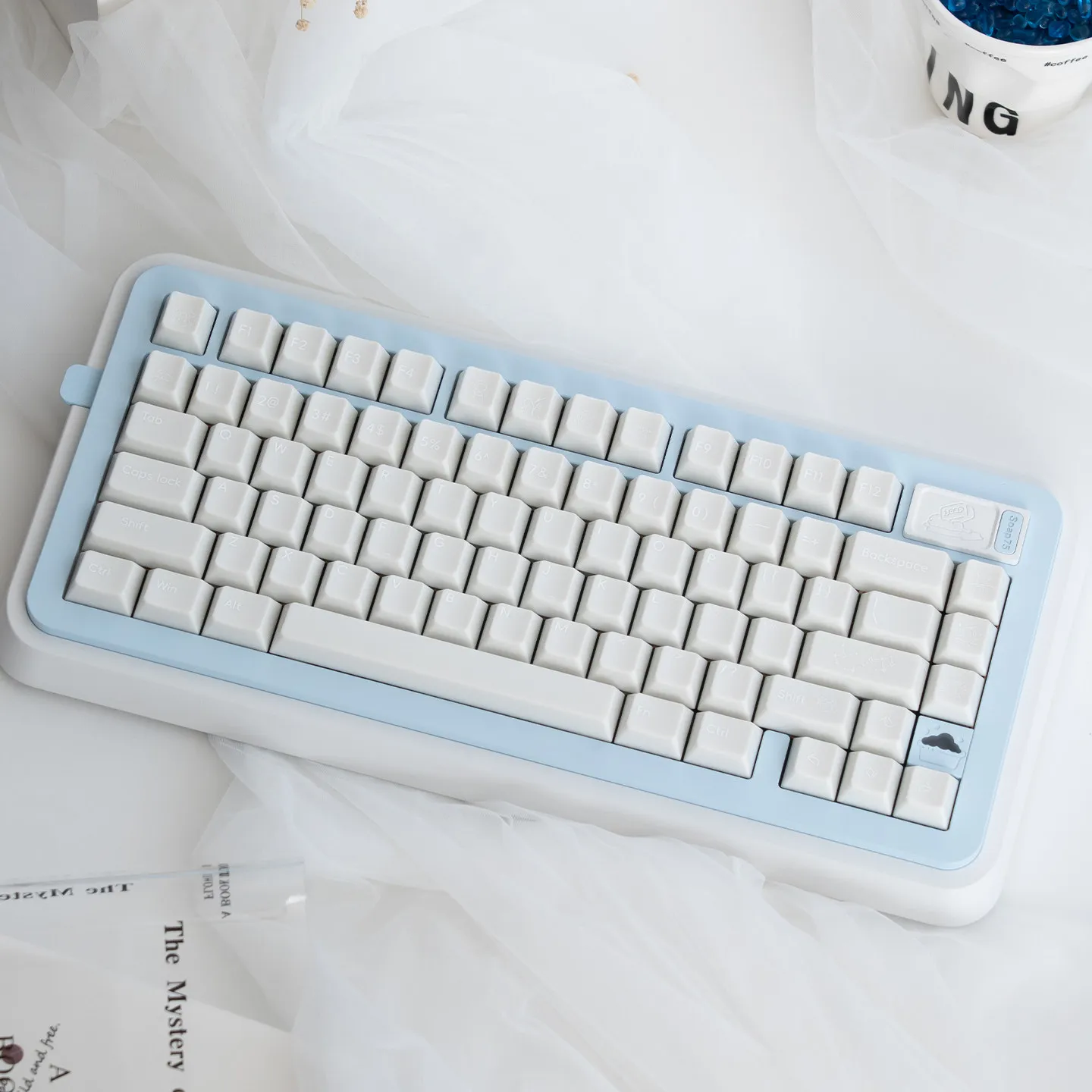 

Клавишные колпачки с тематикой Star Whispers, мягкие нефритовые клавишные колпачки, сублимационные клавишные колпачки Cherry Proflie PBT для механической клавиатуры MX Cherry