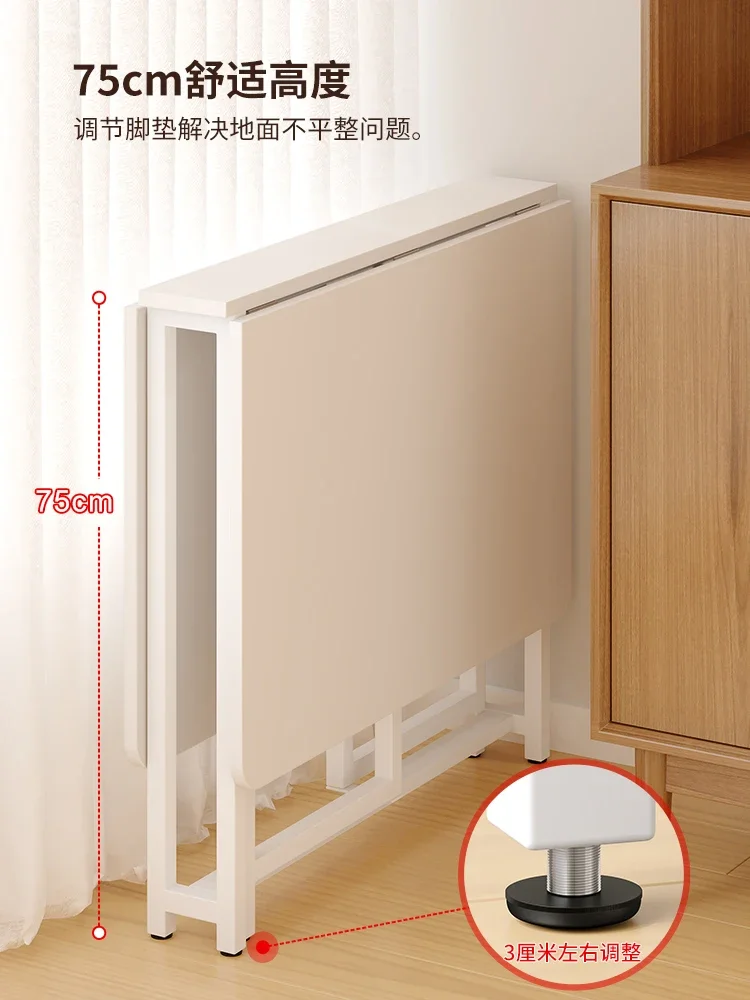 Table à manger multifonctionnelle mobile, table pliante simple, table à manger de cuisine