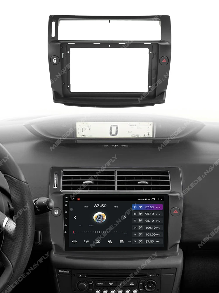 MEKEDE 9inch Car Smart Radio Frame For Citroen C4 2004-2014 Canbus Car Radio Panel Frame Electrical Cable Canbus One set