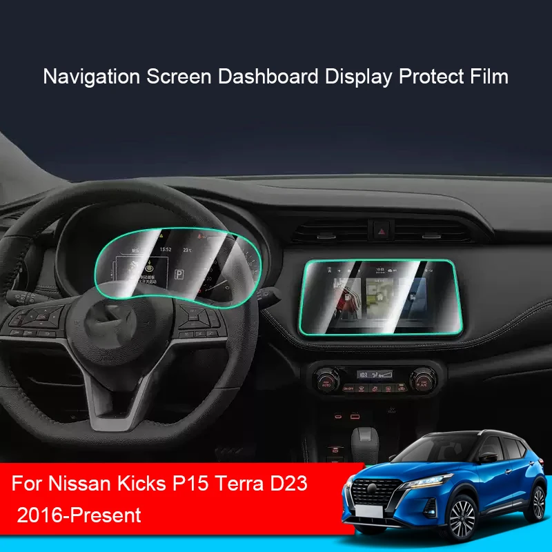 

Car GPS Navigation Screen Protect Tempered Film For Nissan Kicks P15 Terra D23 2016-2026 Dashboard Display TPU Sticker Accessory
