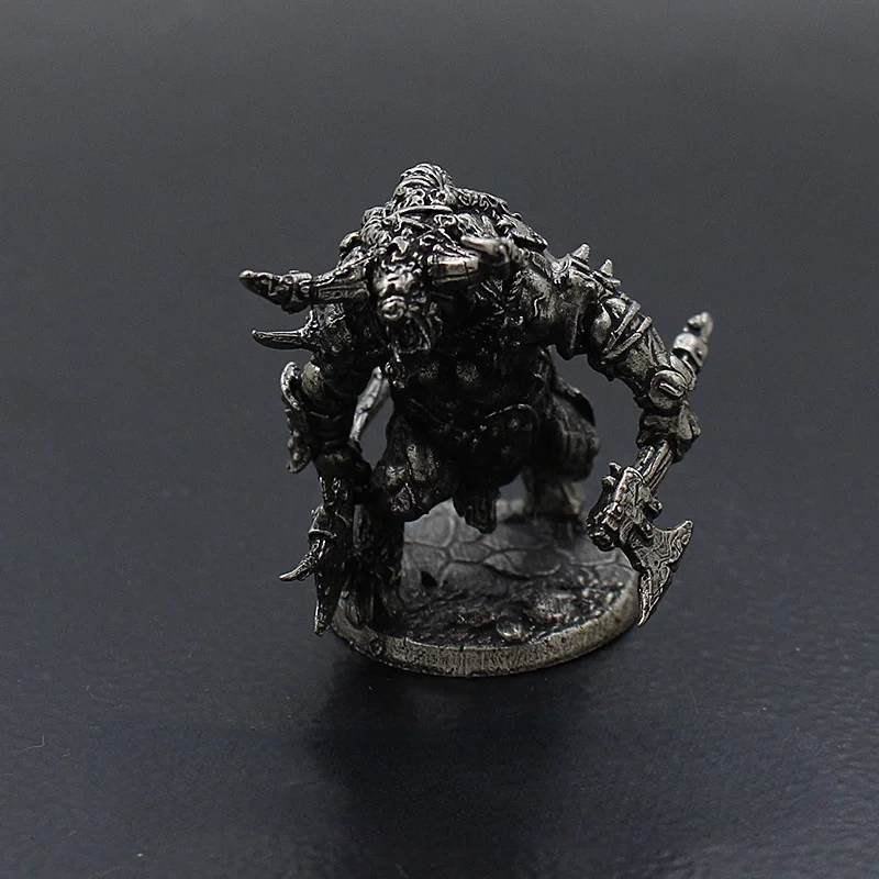 80mm Retro Cupronickel Tauren Tribe Warcraft Cthulhu Monster Model Desktop Decoration Military Collection Figurine Chess Piece view 4