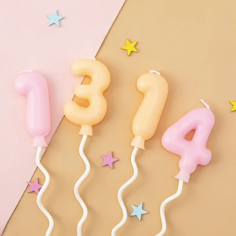 0-9 Number Happy Birthday Cake Candle Topper Wedding Decoration Letters Dessert Table Party Home Decoration Supplies