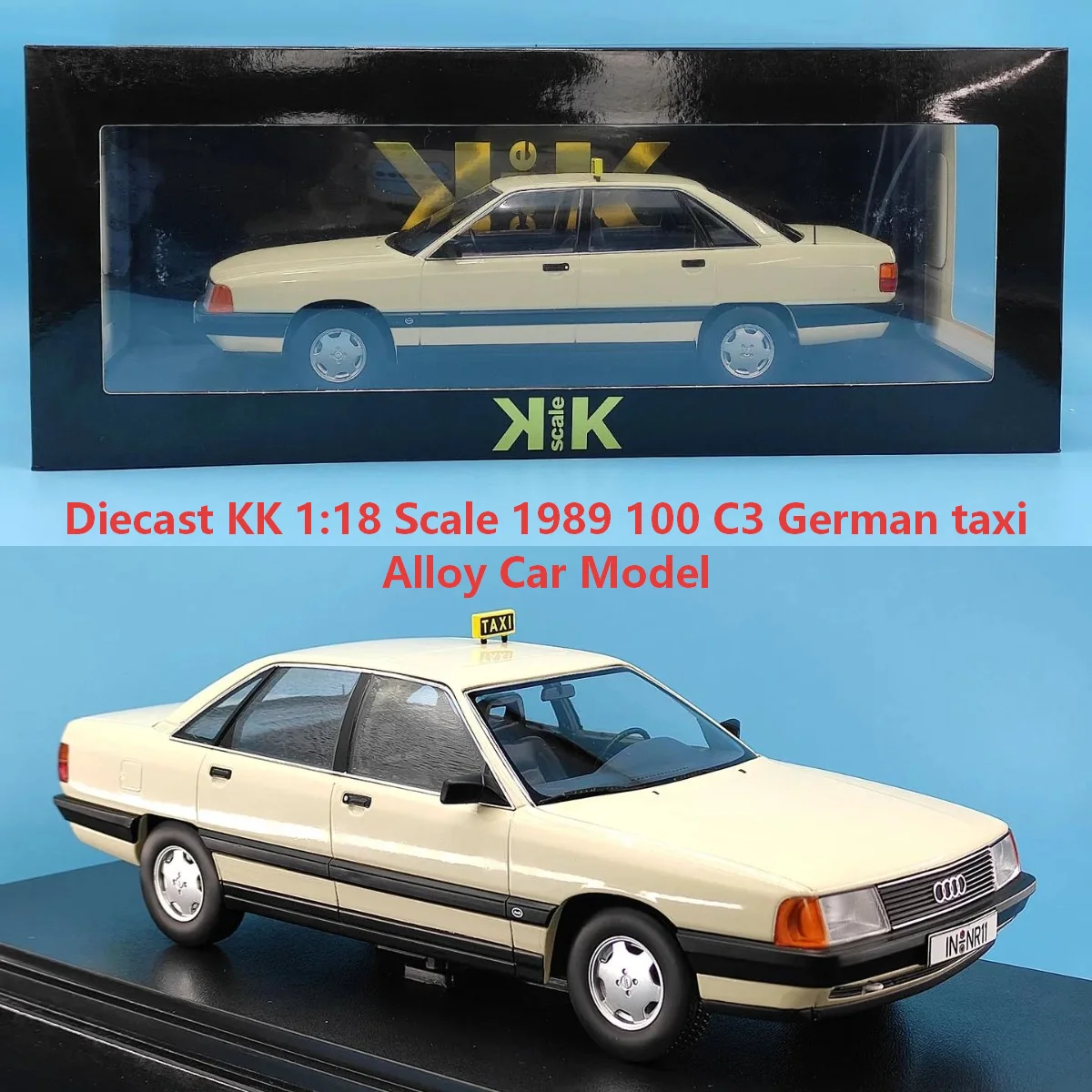 Diecast KK 1:18 Scale 1989 100 C3 German taxi Alloy Car Model