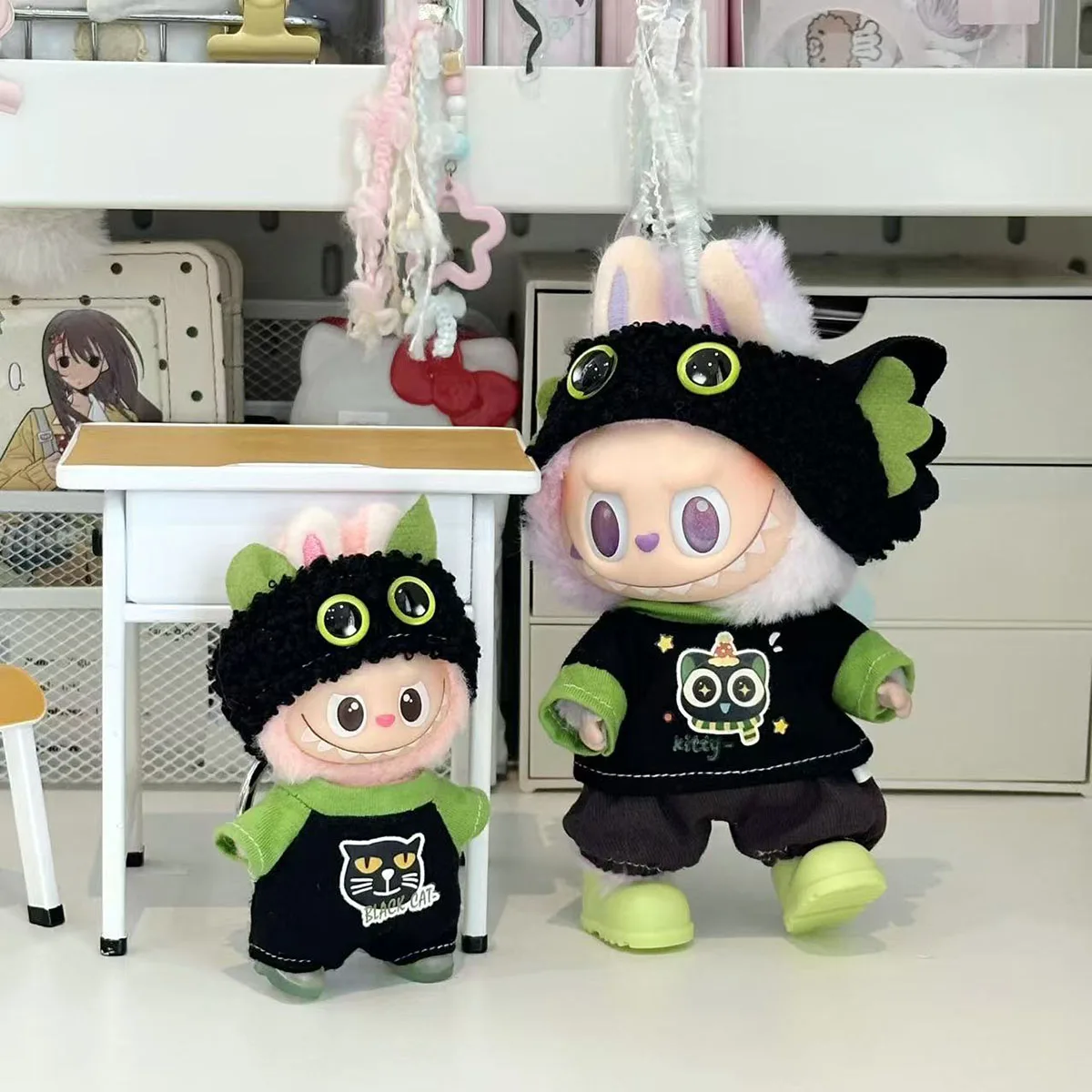 [بدون دمية] ملابس الدمية القطيفة لوه شياوهي مجموعة الوالدين والطفل لملابس دمية لابوبو إكسسوارات بدلة الملابس ذاتية الصنع