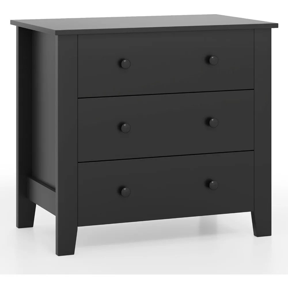 

Small 3-Drawer Dresser for Bedroom - 28.5” x 18” x 26” Wide Chest of Drawers, Modern Large Nightstand, Storage Cabinet