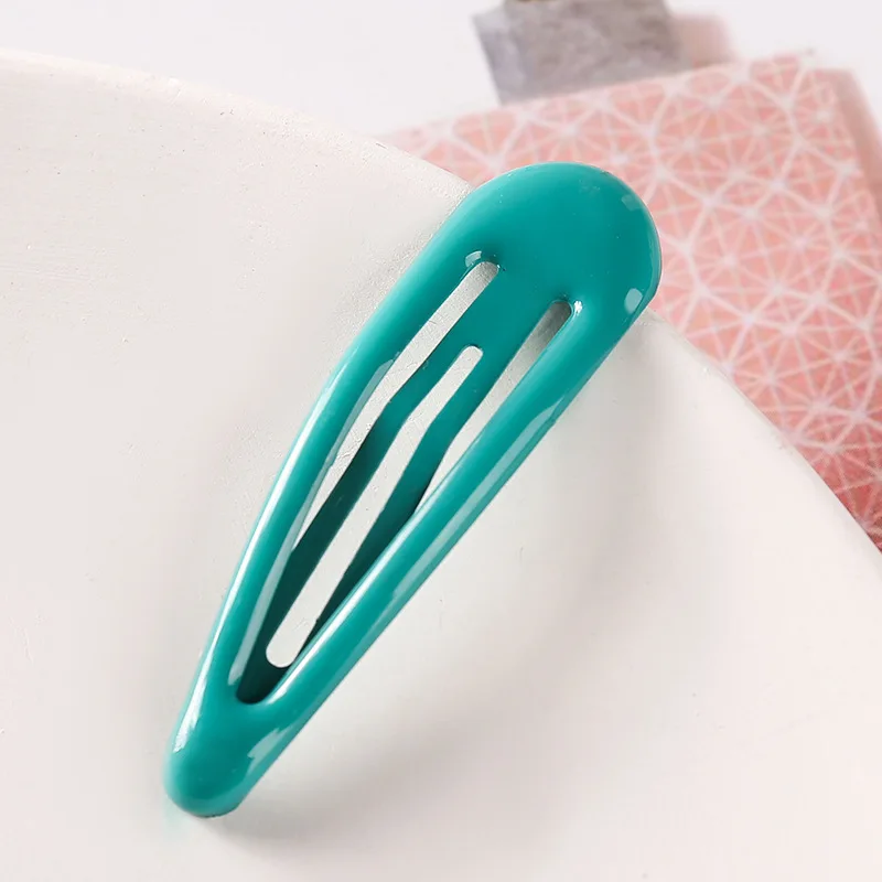 10/20/30Pcs Girls Hairpin Water Drop Hair Clip Candy Solid Color Barrette Oil BB Hairclip Ornament New Children Hair Accessories