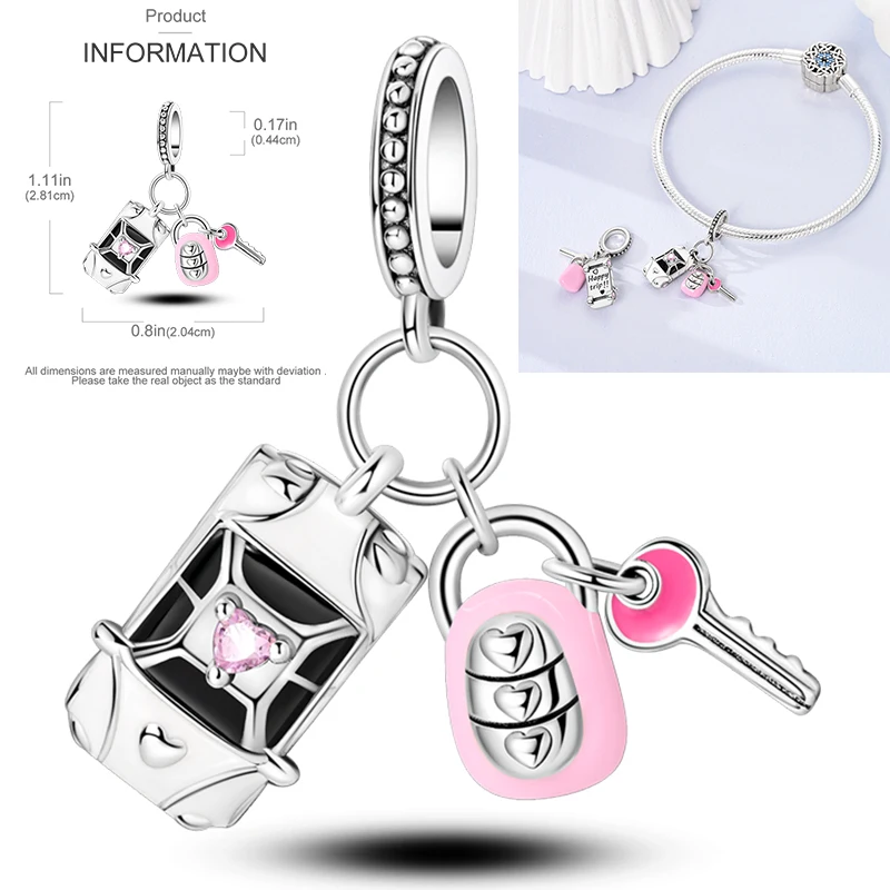 Hot Travel Vehicle Series 925 Sterling Silber Zirkonium Motorrad LKW Auto Charms Original passend für Frauen DIY Schmuck Charms – Detail 10