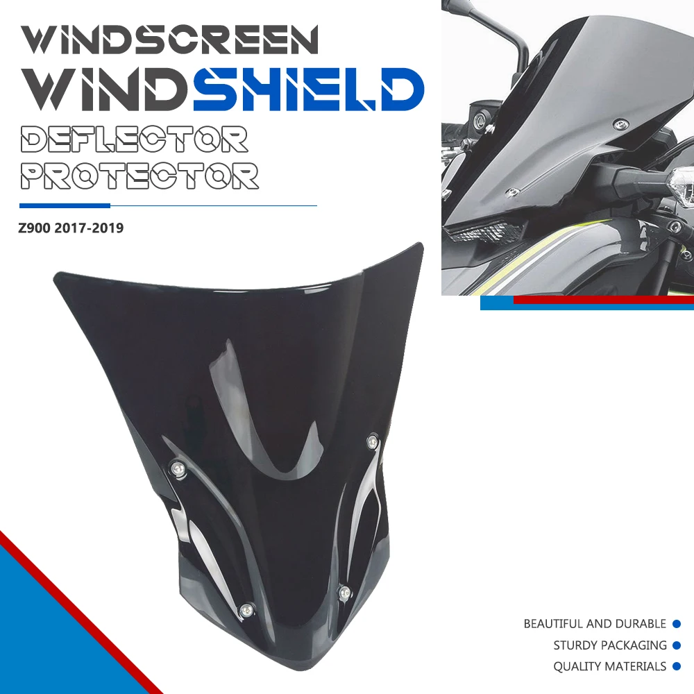 

For Kawasaki Z900 2017 2018 2019 Motorcycle Sport Windshield Viser Visor Deflector WindScreen Deflectors Accessories Z 900