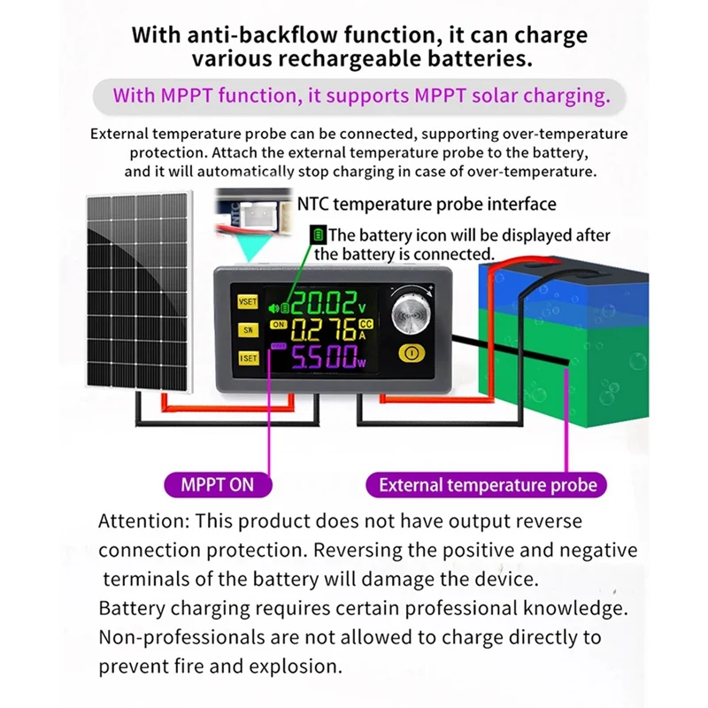 New SK120 CNC Buck-Boost DC Adjustable Power Supply Constant Voltage And Constant Current Solar Charging Module