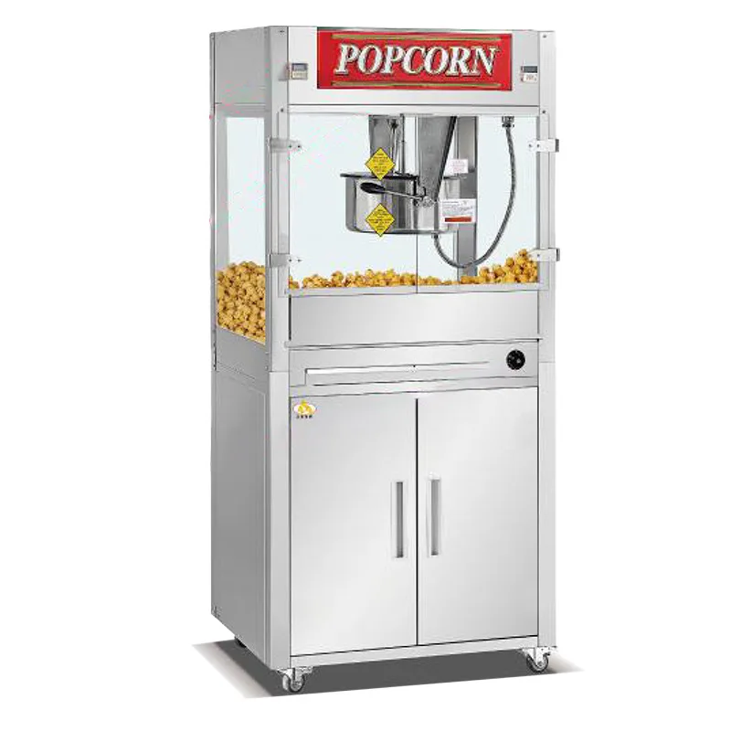 High Quality Productivity Cinema Commercial Plaza Professional Automatic Steel Electric Big Caramel Hot Oil Popcorn Corn Machine