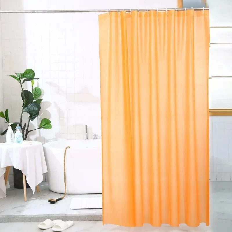 1pc Solid Color Shower Curtain PEVA Waterproof Shower Curtain Bathroom Partition Curtain Bathroom Decoration Accessories