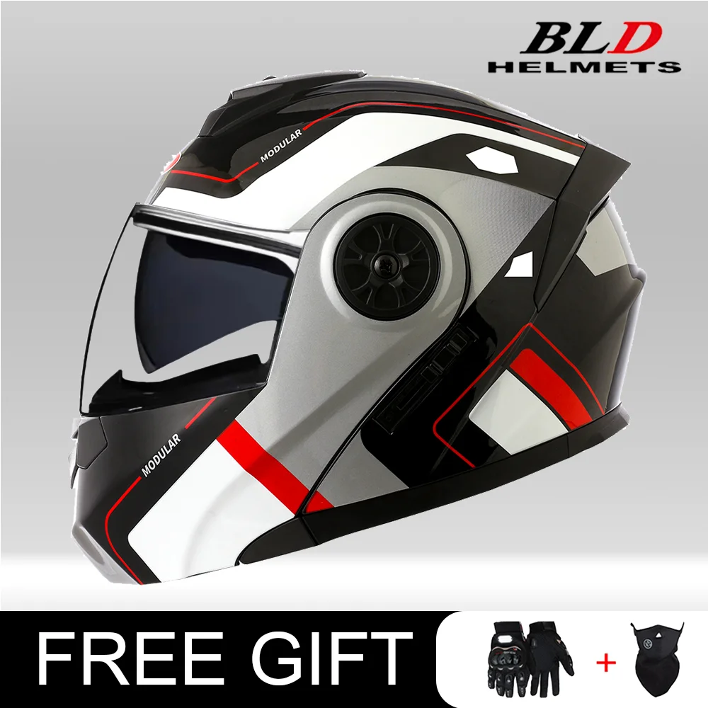 BLD 풀페이스 헬멧 오토바이 자전거 레이싱 ATV 충 - Dual Visor Motorcycle Racing Helmet 리뷰 및 가격