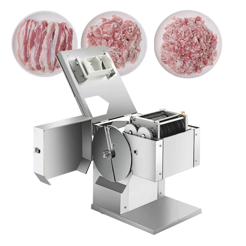 

Stainless Steel Meat Slicer Commercial Automatic Vegetable Slicing Shredded Melon Fruit Electric Meat Cutter Machine