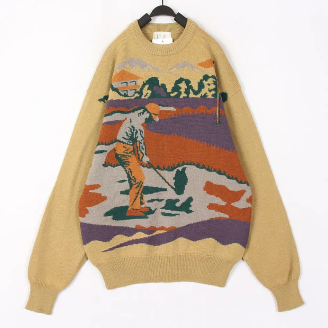 

Vintage Harajuku Style Cartoon Embroidery 3D Pattern Kids Fun Soft Girl Sweater Autumn Winter Woolen Long Sleeve round Neck