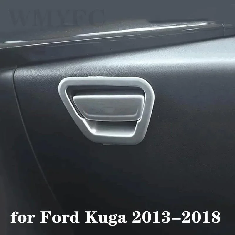 Car Instrument Desk Right on Co-pilot Storage Box Cover Trim Sequin Decoration Car Accessories for Ford Kuga  2013-2017 2018