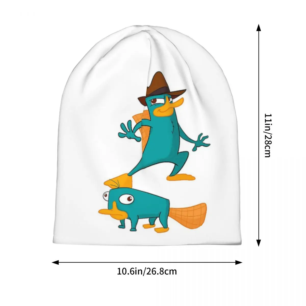 Perry The Platypus Warm Knitted Cap Fashion Bonnet Hat Autumn Winter Outdoor Beanies Hats for Unisex Adult