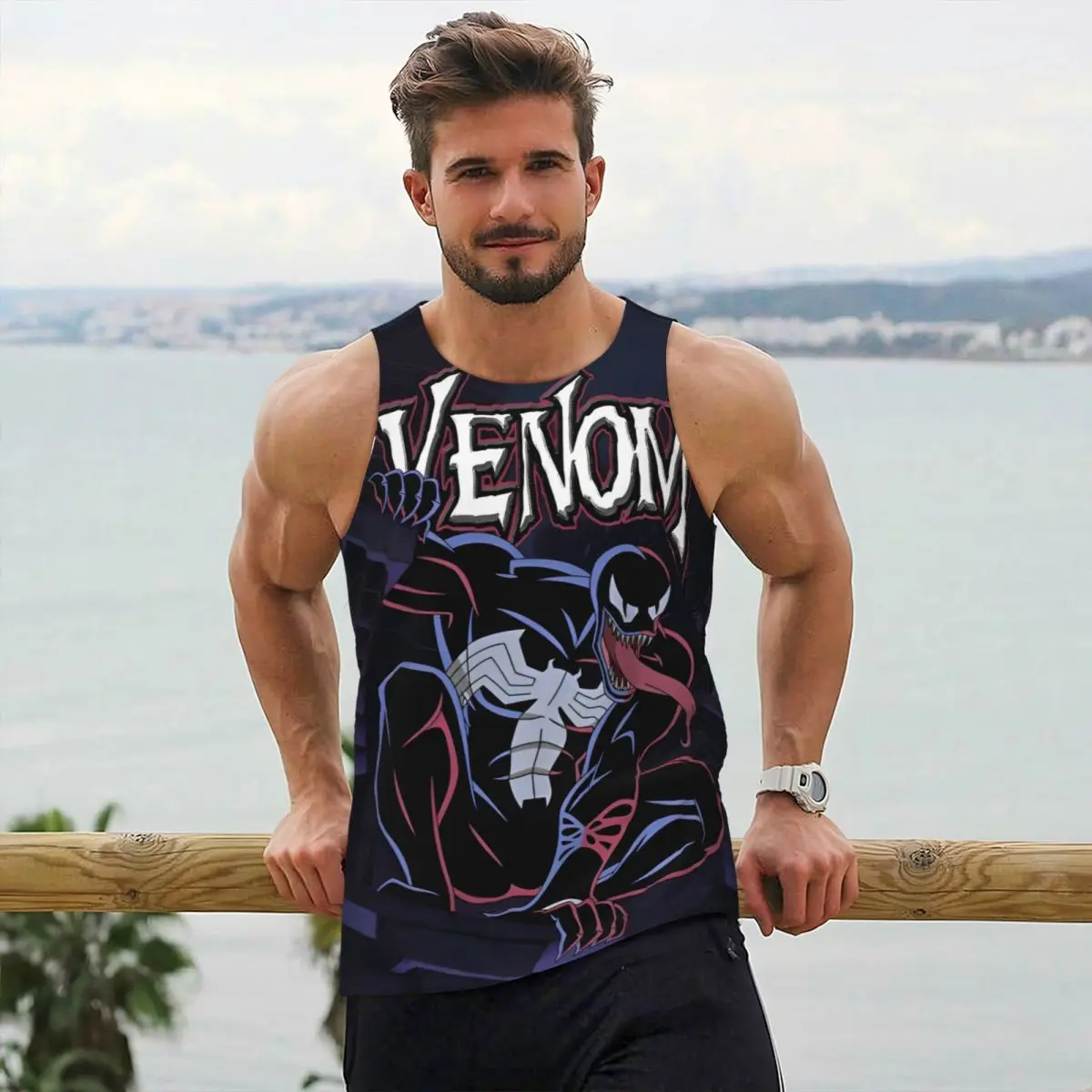 Venom Antihero Comic Bodybuilding Muscle Tank Top Mens Muscle Vest Male Sleeveles Tops Gym Fitnes Sports Sports Wear