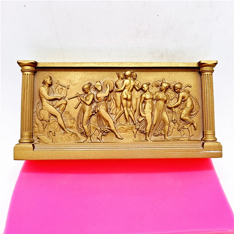 Muse Goddess of Silicone Mold Dance, Gypsum Epoxy Resin Concrete, Crystal Dropper Special Mold DIY Handmade Crafts