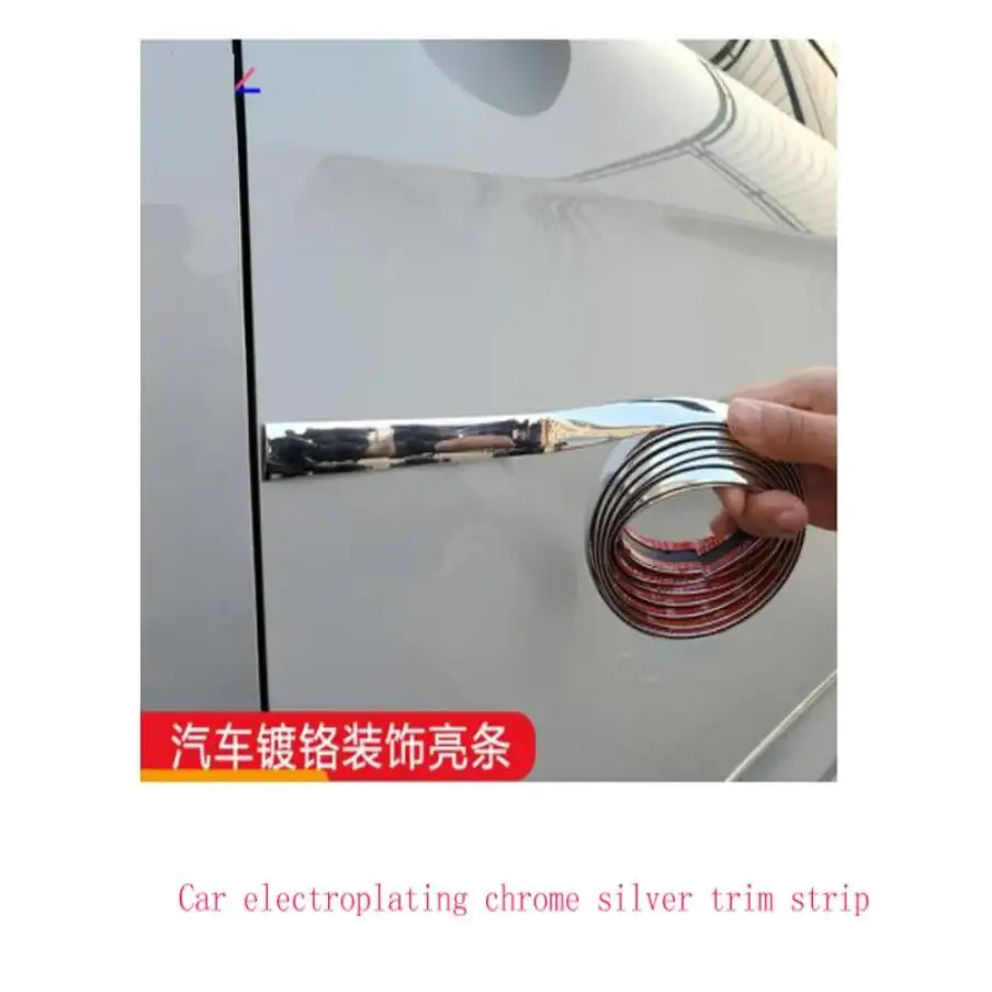 3M 5M Exterior Car Chrome Body Strip Bumper Auto Door Protective Moulding Styling Trim Sticker 40MM 50MM