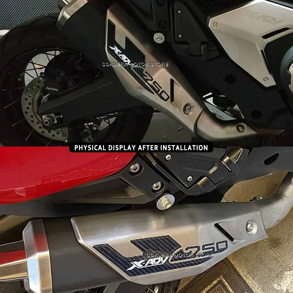 For Honda X-ADV 750 XADV 750 3D Epoxy Resin Sticker Scratch-Resistant Motorcycle Accessories Protection Exhaust Muffler Stickers