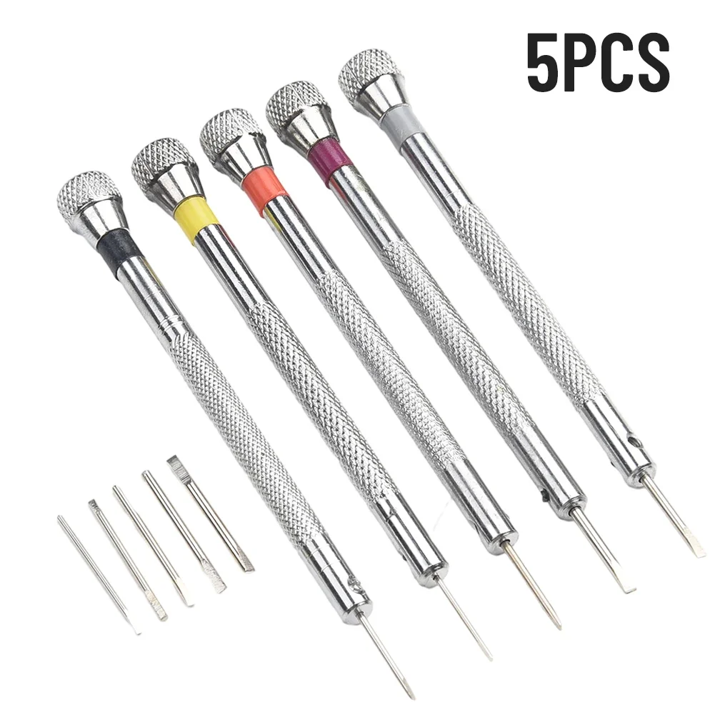 5Pcs Precision Screwdriver Eyeglasses Watch Jewelry Watchmaker Repair Tool Set Watch Disassembly Repair Screwdriver