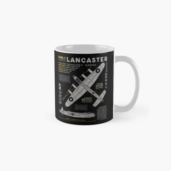 Lancaster Bomber Classic  Mug Coffee Design Handle Round Image Gifts Simple Picture Photo Tea Drinkware Cup Printed