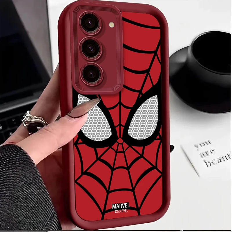 Чехол Marvel Spider Man для Samsung Galaxy S25 S24 Ultra S23 S22 S21 Plus S20 FE A56 A55 A54 A53 A52 A52S A51 A34 A32 4G 5G Cover