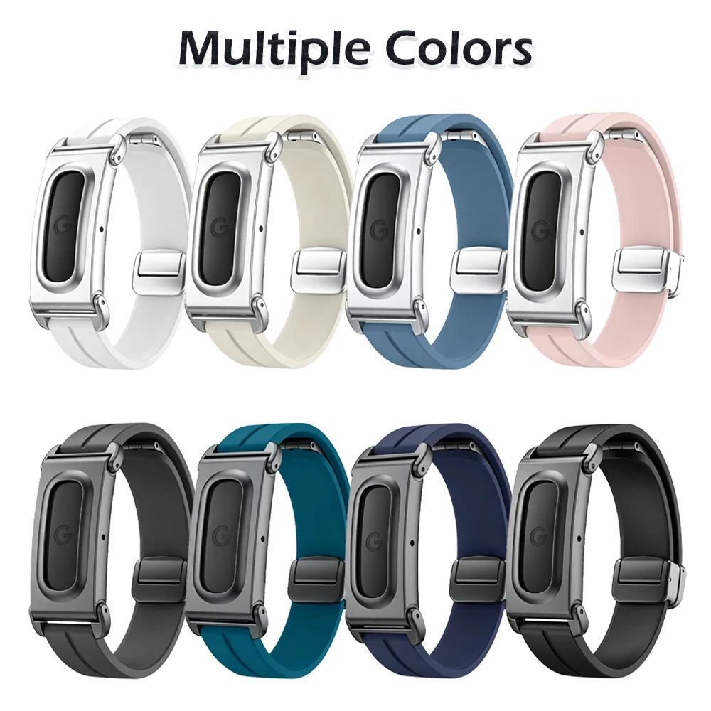 High Quality Soft Silicone Magnetic Band for Google Fitbit Air Waterproof Adjustable Sport Watch Strap for Google Fitbit Air