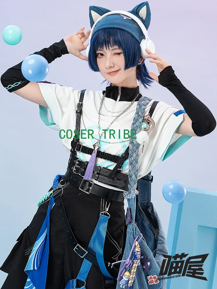 Meow House Shop Genshin Impact Wanderer Cargo Overalls Cosplay Costume Cos Game Anime Party Uniform Hallowen Play Role Clothes