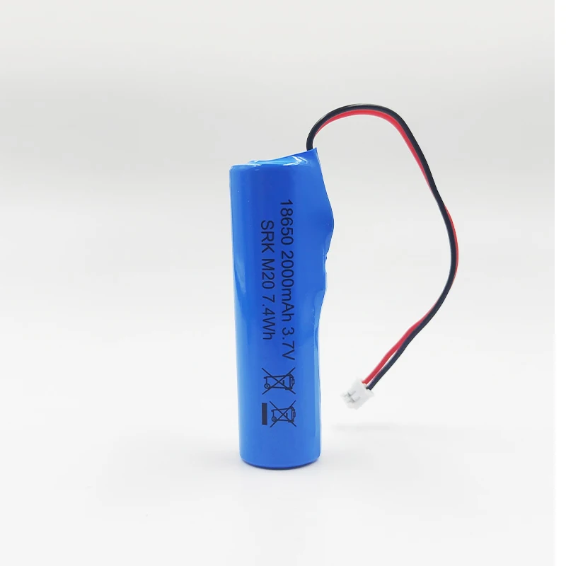 18650 3.7V Lithium Battery Pack 2000mAh for Fishing LED Light Bluetooth Speaker Emergency DIY Batteries