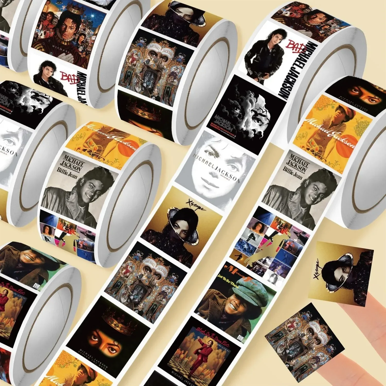 500PCS Sticker New Music Idol Michael Jackson Series Graffiti Sticker Pop Rock Singer Printing Luggage Notebook Sticke Fans Gift