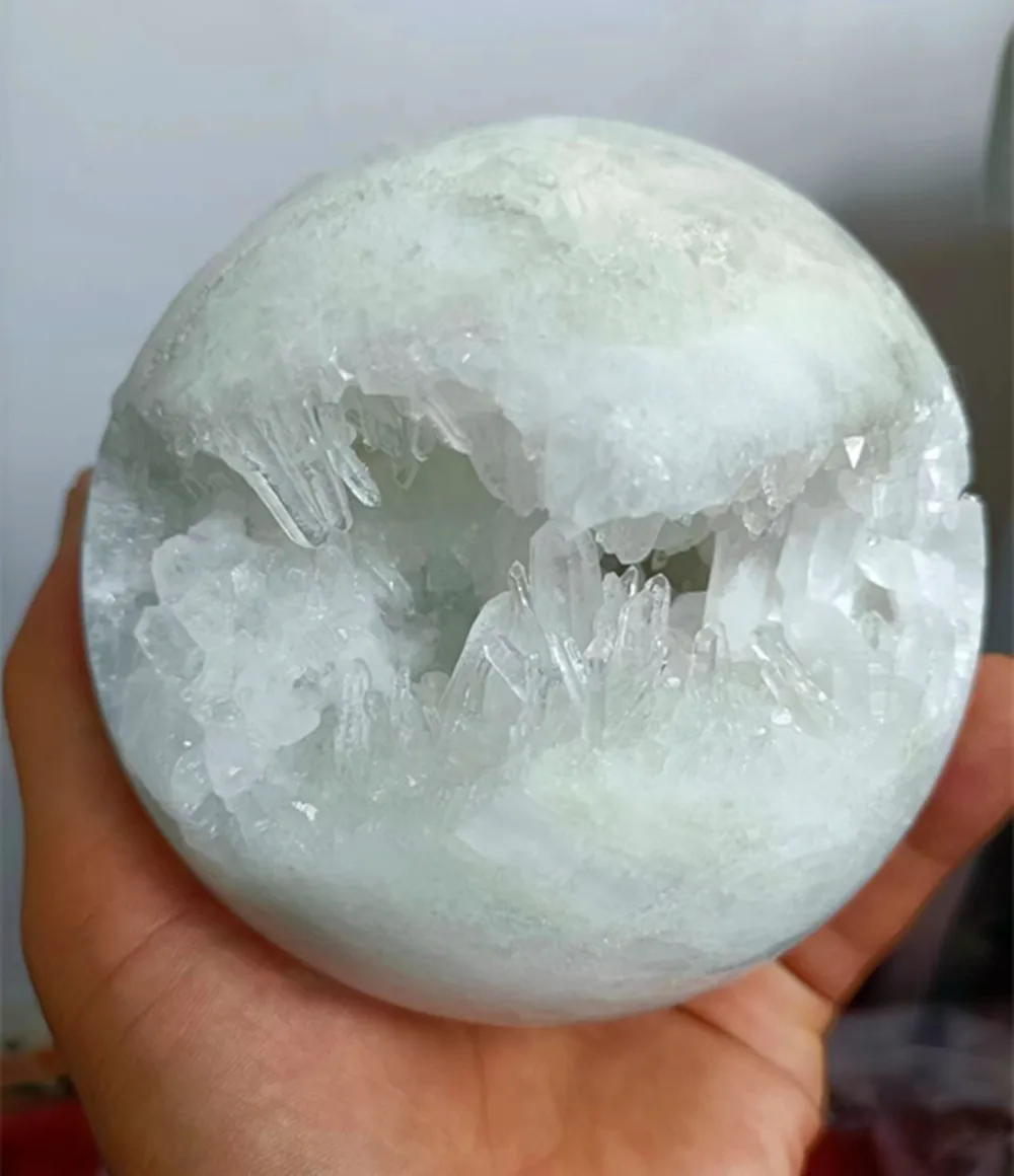 Natural Quartz Crystal chrysanthemum geode energy ball, home decoration, tablet treatment treatment