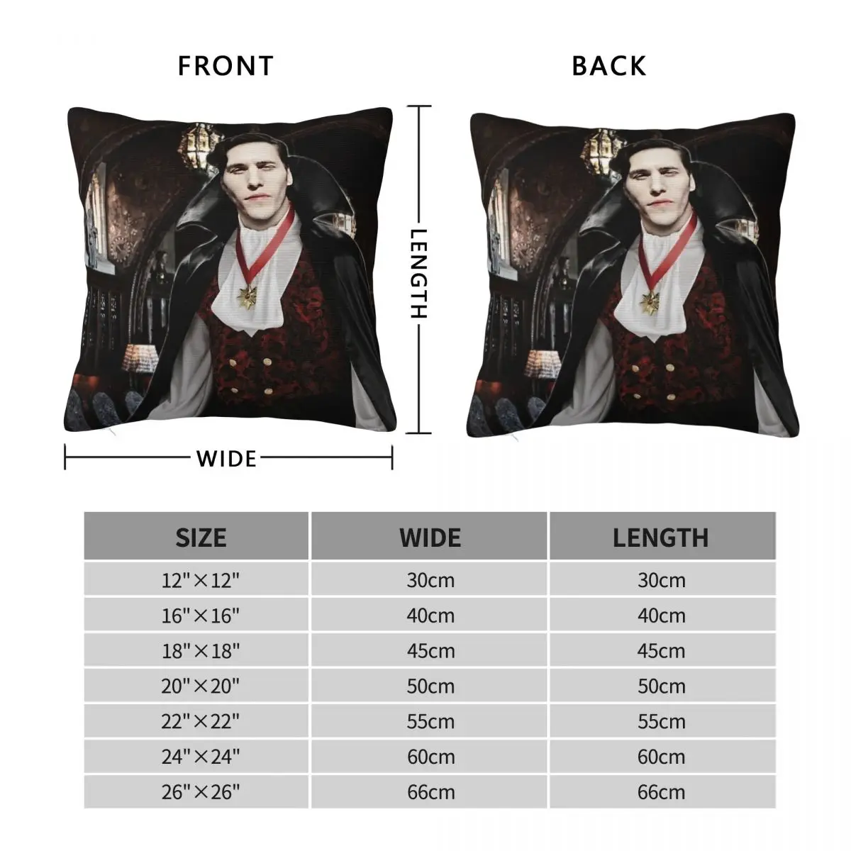 Vampire Jerma Jerma985 Square Pillowcase Polyester Linen Velvet Pattern Zip Decor Throw Pillow Case Sofa Seater Cushion Cover