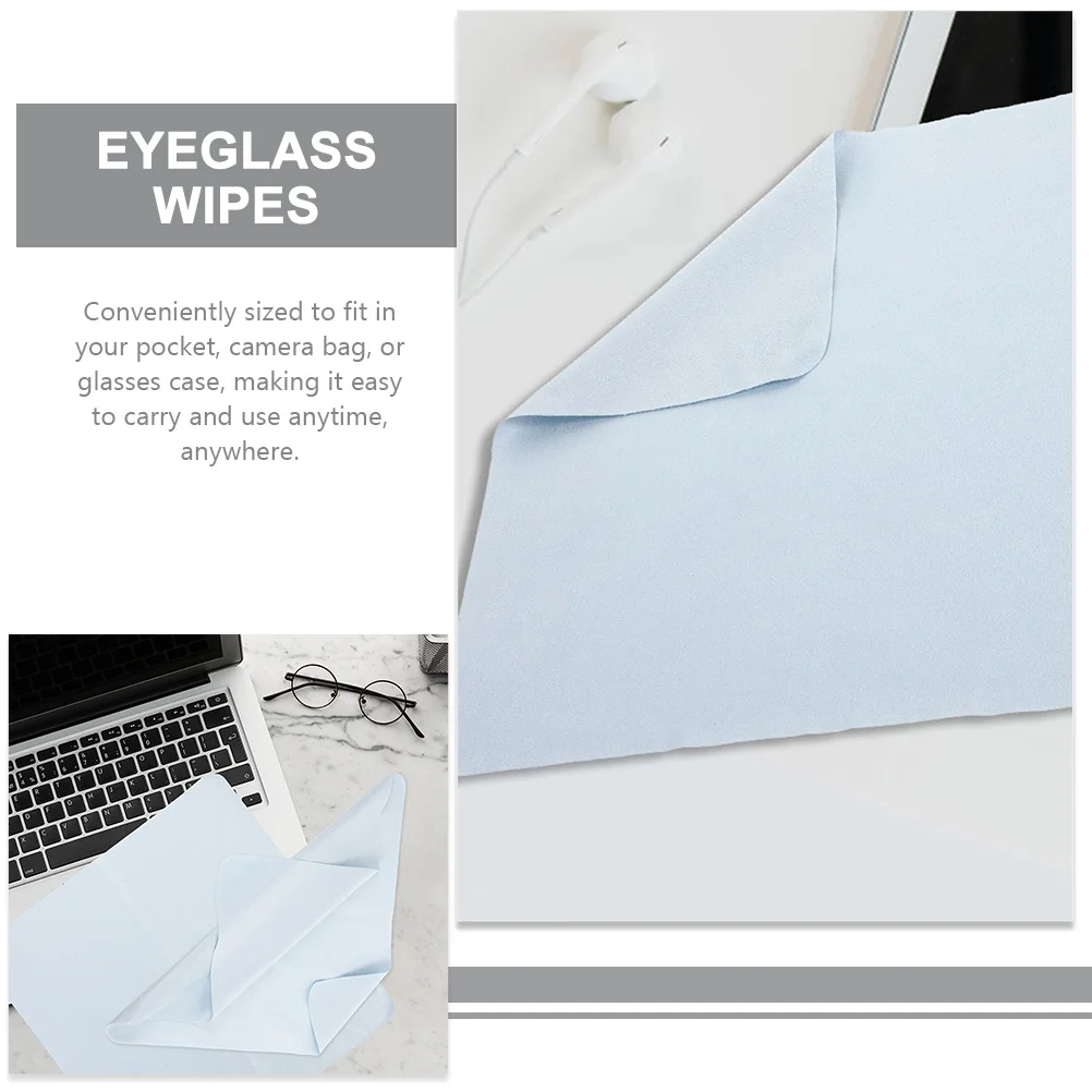 

6Pcs Lens Cleaning Cloth Microfiber for Eyeglasses Anti-Smudge Polishing Cloth for Camera Lenses Optics Jewelry Compact Size