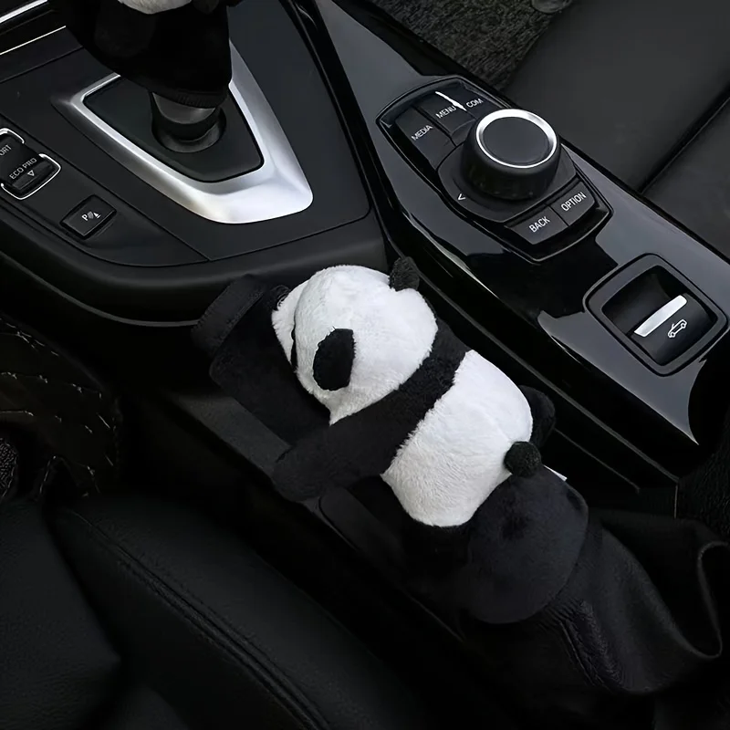 Panda car shift cover, interior accessories, car handbrake handle cover, Christmas, Valentine\'s Day gifts